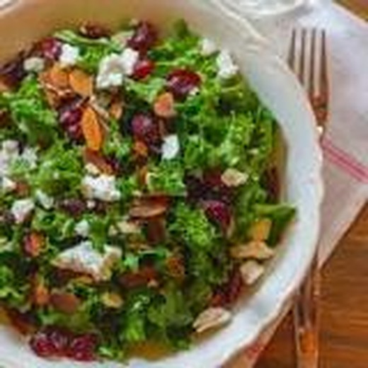 Kale, Cranberry and Almond Salad with Goat Cheese - 2015 Private Reserve Red
