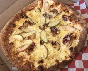 Smoked Apple Bacon Cheddar Pizza