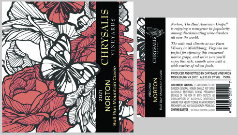 New Chrysalis Vineyards Labels