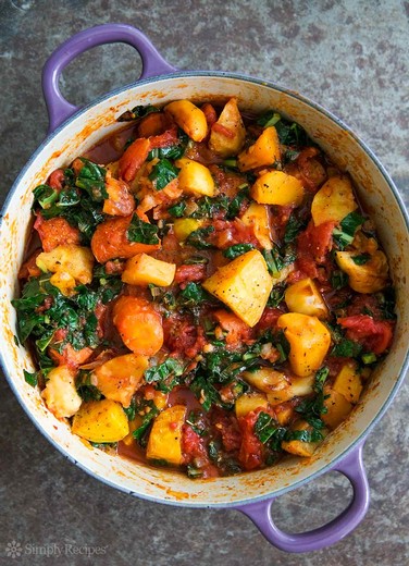 Roasted Root Vegetables with Tomatoes and Kale - 2014 Norton Estate Bottled