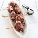 Bacon Wrapped Dates with Blue Cheese - 2016 Petit Manseng